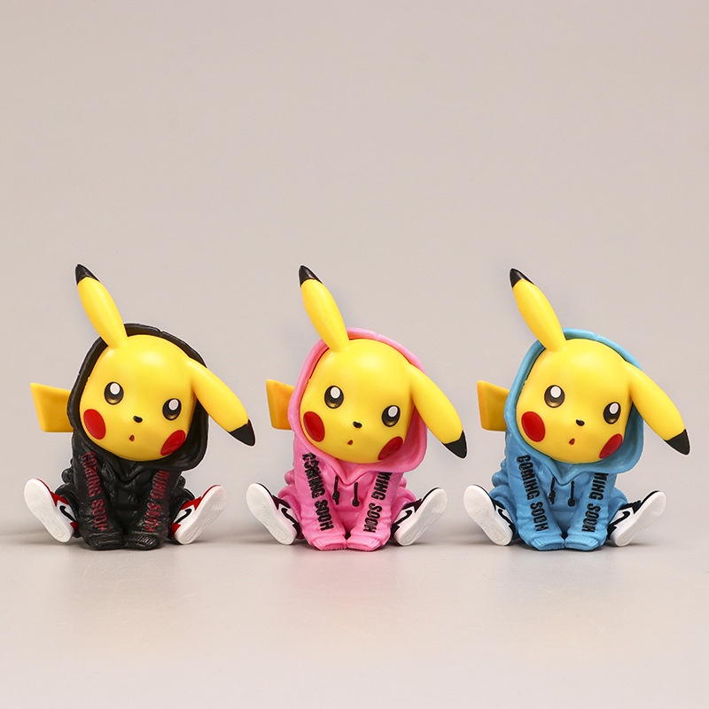 Set 3 Mô Hình Nhân Vật Phim Hoạt Hình Pokemon Bằng Pvc