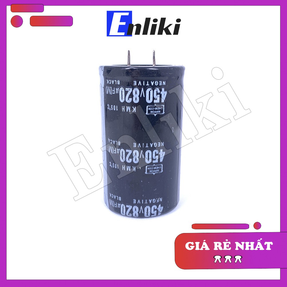 Tụ 820uF 450V Chân Cứng kích thước 35x60mm