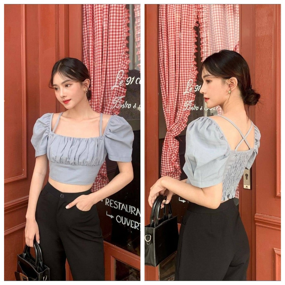 Áo Croptop Dây Chéo