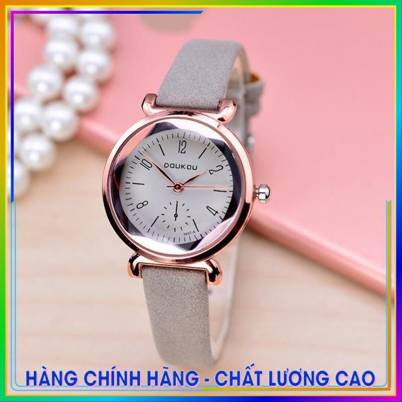 [CAO CẤP] ĐỒNG HỒ NỮ DOUKOU 3407 DÂY DA