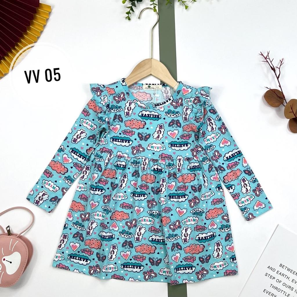 Váy bé gái, váy mùa đông cho bé gái, váy cho bé gái Sunkids, size 8-12, chất cotton mềm mát