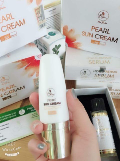 Kem chống nắng Pearl Sun Cream của minigarden