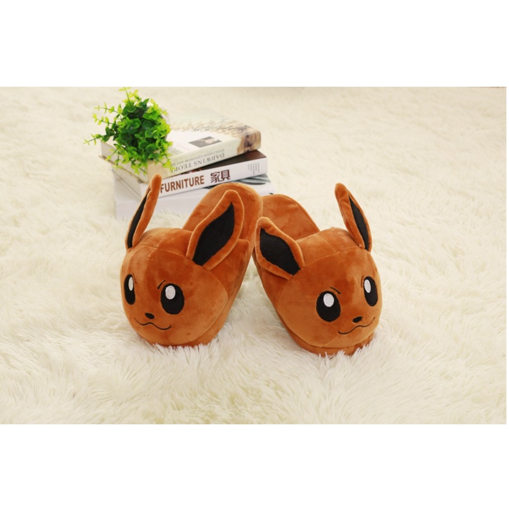Dép lông đi trong nhà Dép nữ mang văn phòng hình pikachu ngộ nghĩnh