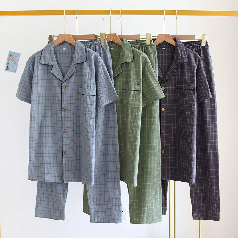 Bộ Đồ Ngủ 100% Cotton Ngắn Tay Thời Trang Mùa Hè Cho Cặp Đôi