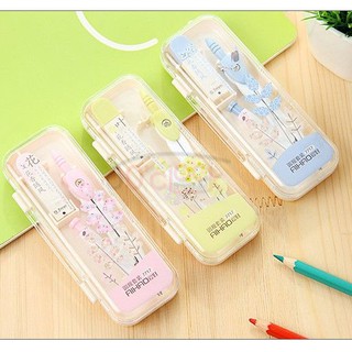 Bộ compa chì kim kèm ngòi chì bấm compa cute