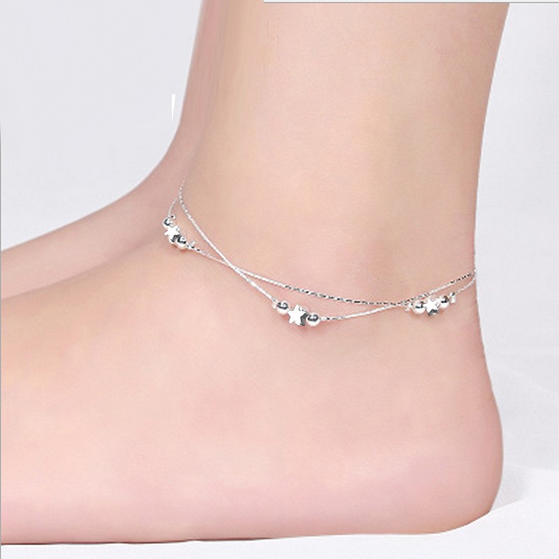 Lắc chân nữ thời trang sao bi S925 cực xinh xắn - LC03 | WebRaoVat - webraovat.net.vn