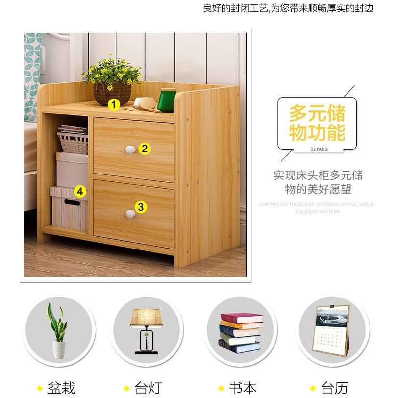 TỦ PHÒNG NGỦ ĐỂ ĐẦU GIƯỜNG 3 NGĂN CÓ TẤM CHẮN SAU LƯNG | BigBuy360 - bigbuy360.vn