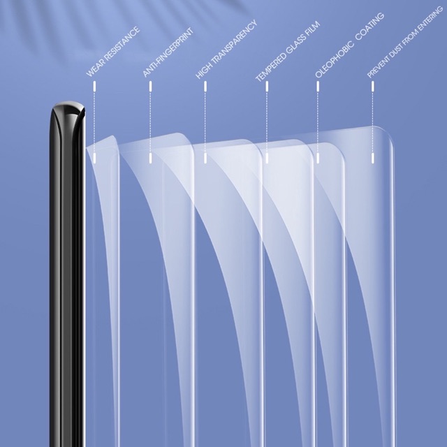 Xiaomi Mi Note 10 Pro _ Kính cường lực Full keo nước sôi đèn UV Full màn hình trong suốt
