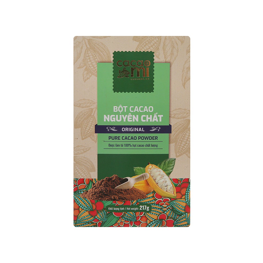 Bột cacao nguyên chất CacaoMi Original hộp 217g