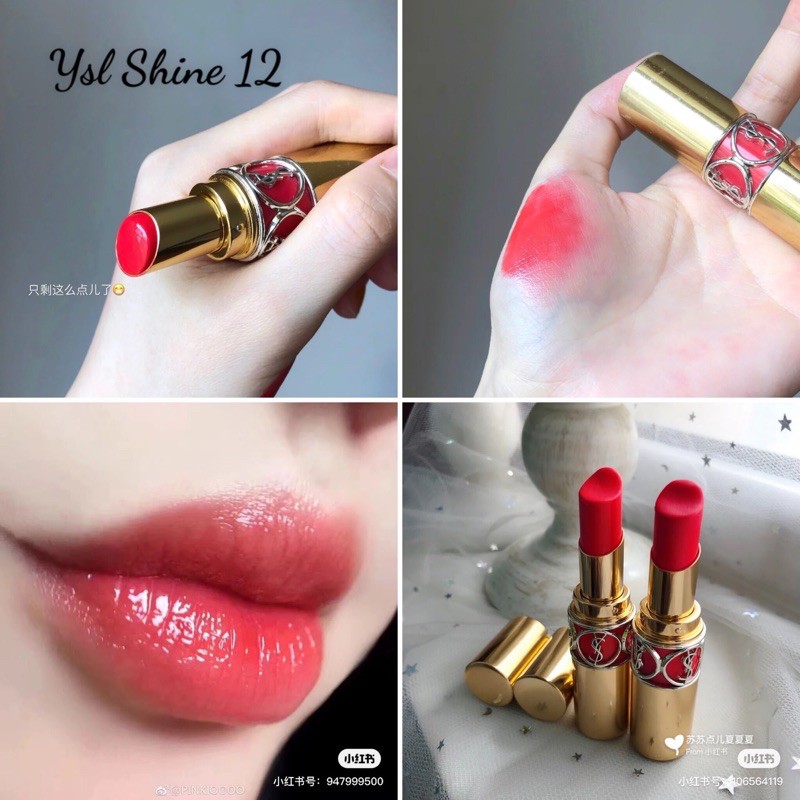 Son thỏi YSL Rouge Volupte Shine oil in stick fullsize màu 12 92 101 102