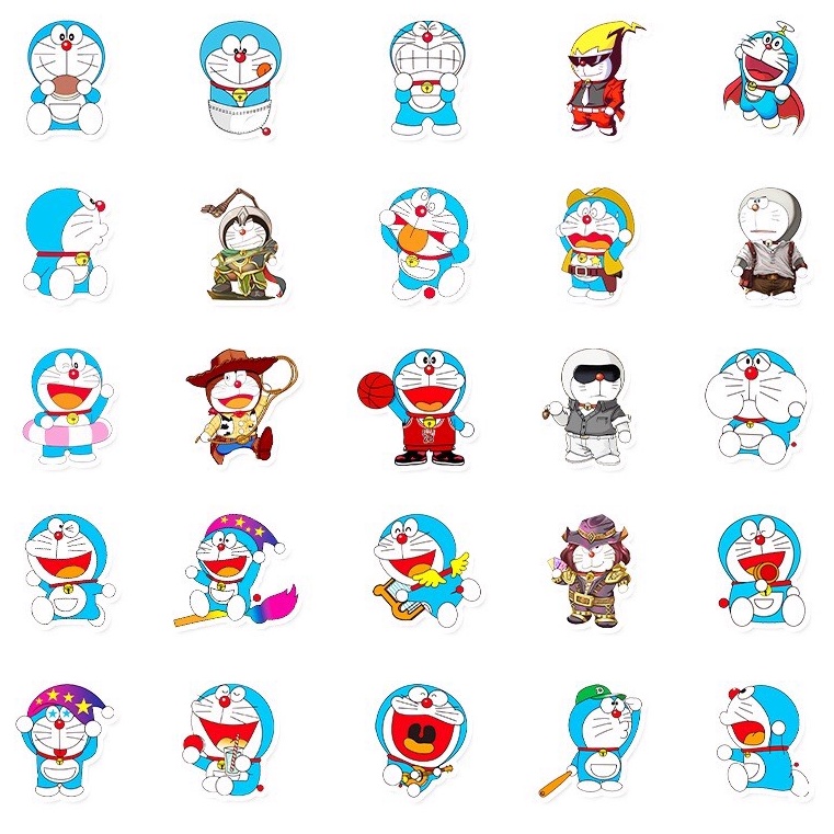 Rinart.vn | Decal ủi tổng hợp chủ đề Đôremon cực yêu | Logo Sticker Patch in áo ủi trực tiếp lên vải