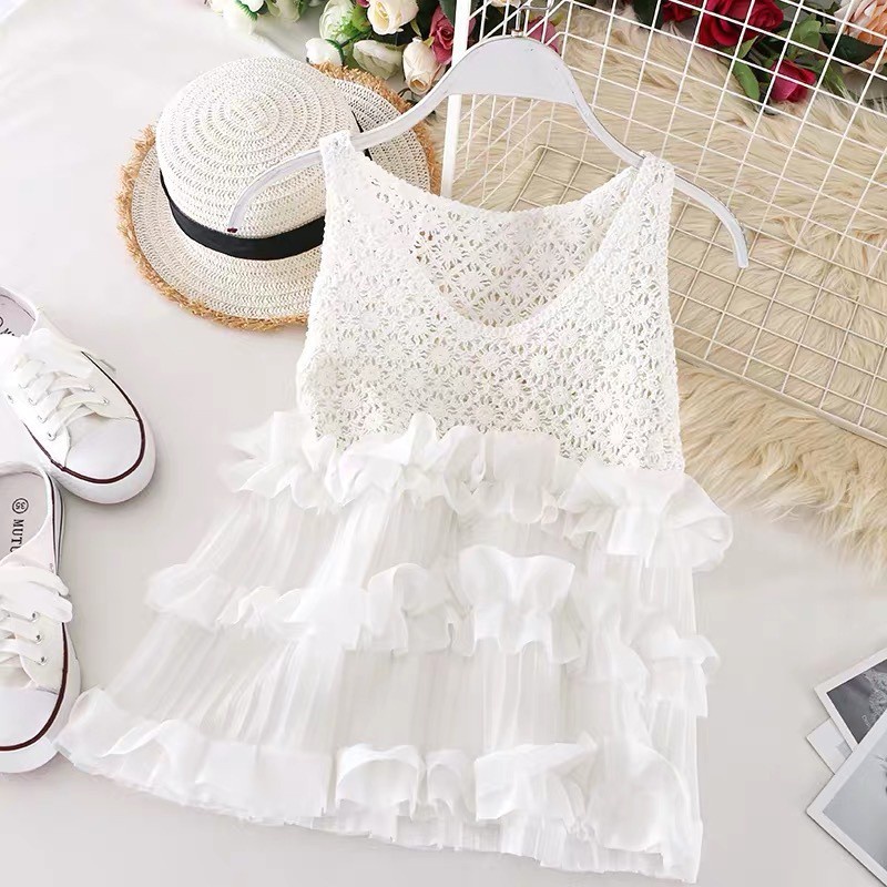 Áo hai dây dáng rộng nhún bèo thời trang mùa hè  dành cho nữ