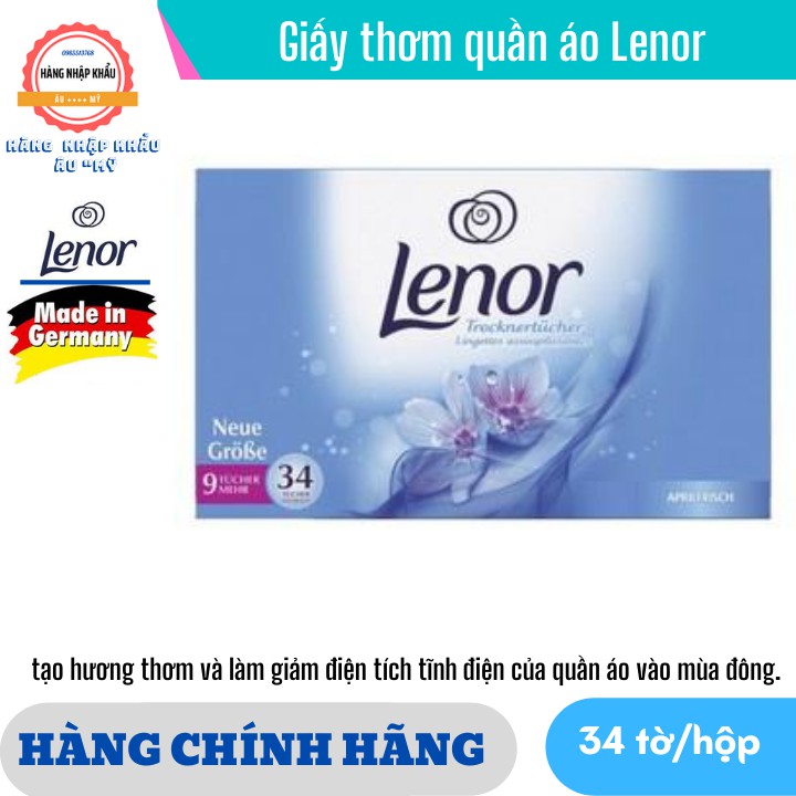 Giấy thơm quần áo Lenor [Hàng Xách Tay Đức] Giấy thơm quần áo tốt nhất hiện nay