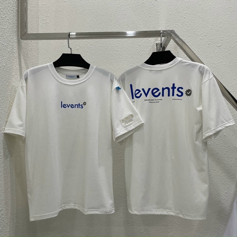 Áo Thun Loca Brand LEVENTS LOGO FULL TAG VẢI Chất Cotton Dày Dặn Unisex Nam Nữ Áo Thun Levent Logo Kim Tuyến