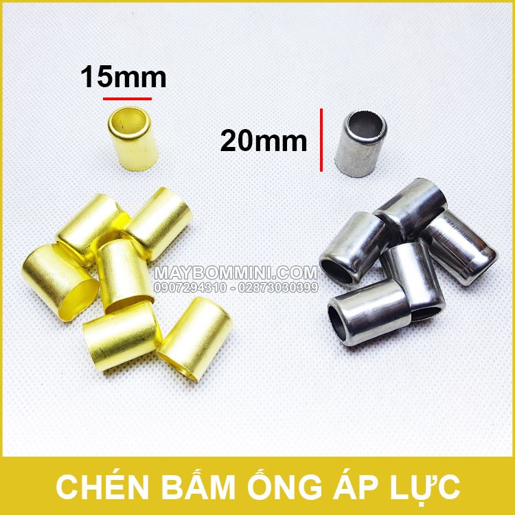 Bộ 16 Chén Bấm Ống Áp Lực Cao 8.5mm - Inox