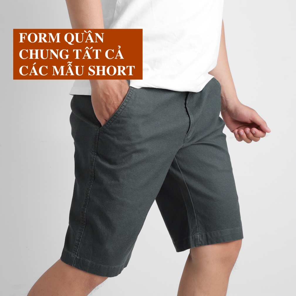 Quần short nam, Quần short kaki nam  mềm mịn dày dặn, không nhăn, form regular fit - Bravery