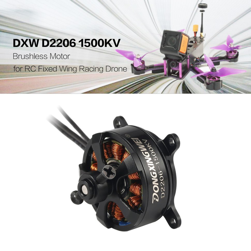 Động cơ không chổi than D2206 1500KV 2-3S cho máy bay không người lái điều khiển từ xa
