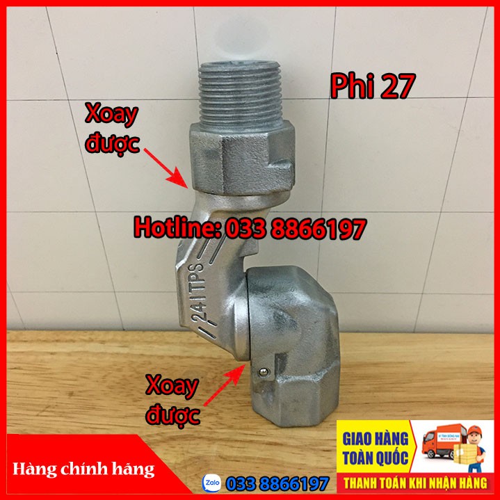 Khớp xoay lắc léo phi 27 chuyên dùng trong xăng dầu