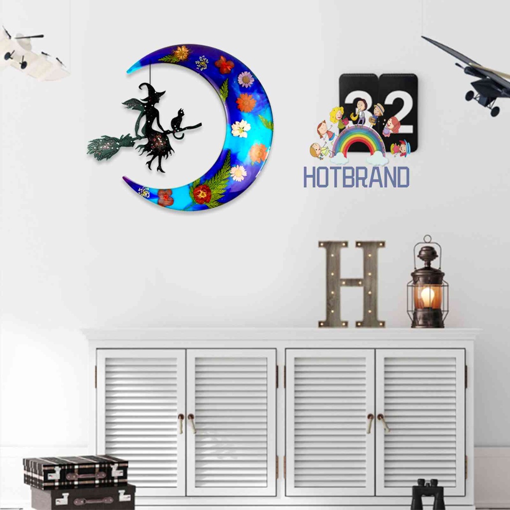 Khuôn Silicone Tạo Hình Làm Mặt Trăng / Phù Thủy Trang Trí Halloween DIY