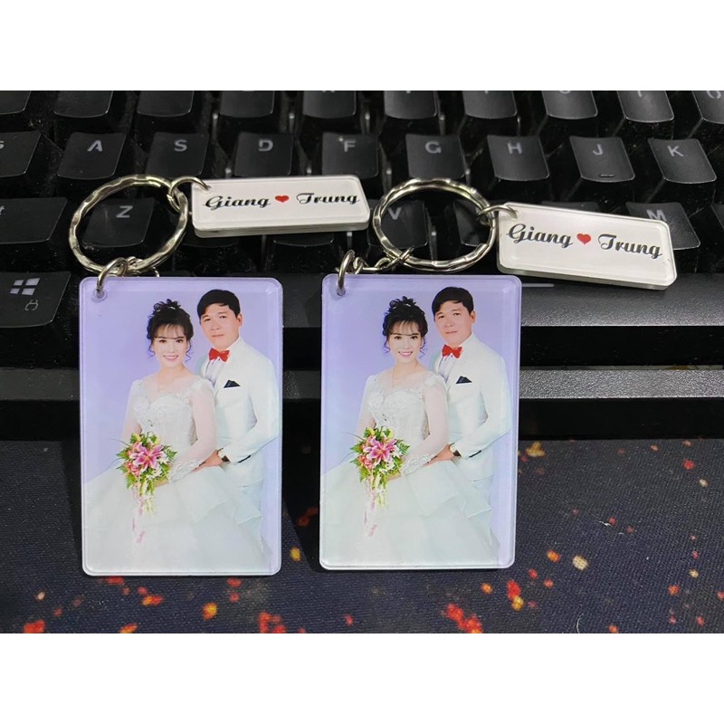 Móc khoá đôi kèm bảng tên💗💗