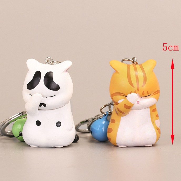 Móc Khóa Mèo Trăn Trở Cute Hột Me