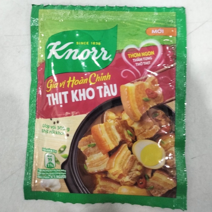 Gia vị thịt kho tàu Knorr, gói 28g