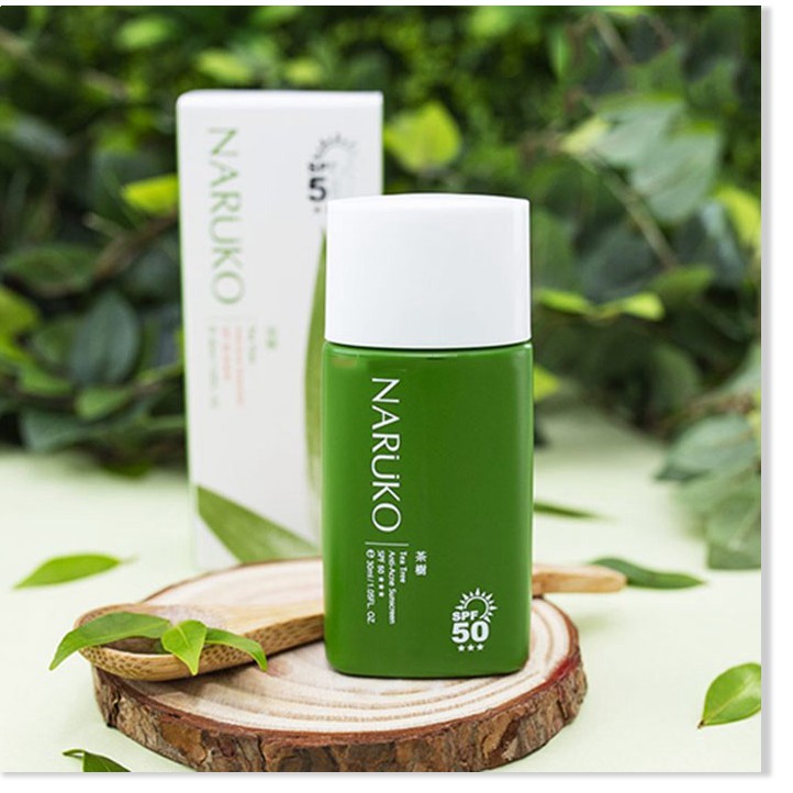 [Mã chiết khấu giảm giá chính hãng] [Chính Hãng] Kem Chống Nắng Tràm Trà Cho Da Dầu Mụn SPF50 - NARUKO Tea Tree Anti-Acn