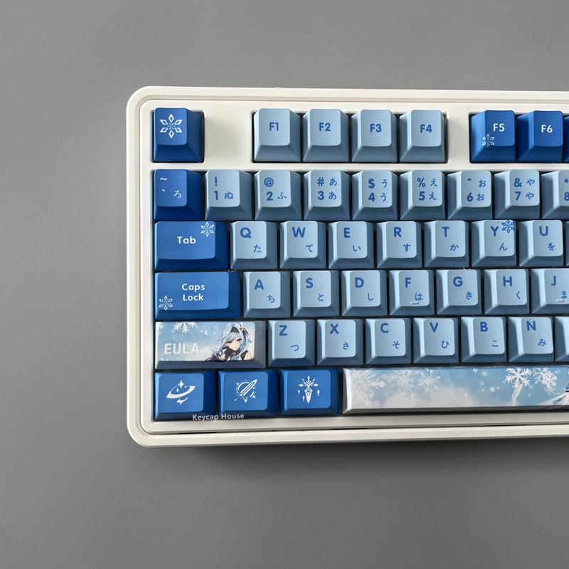 128 phím Eula Keycap Cherry Profile Genshin Impact Anime PBT Dye Sub Bàn phím cơ học Keycap