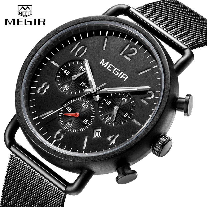 Đồng Hồ Đeo Tay Megir 2158 Máy Ghi Âm 3 Pha Chống Thấm Nước Thời Trang Cho Nam