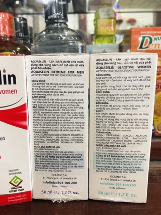 Lăng khử mùi aquaselin 50ml