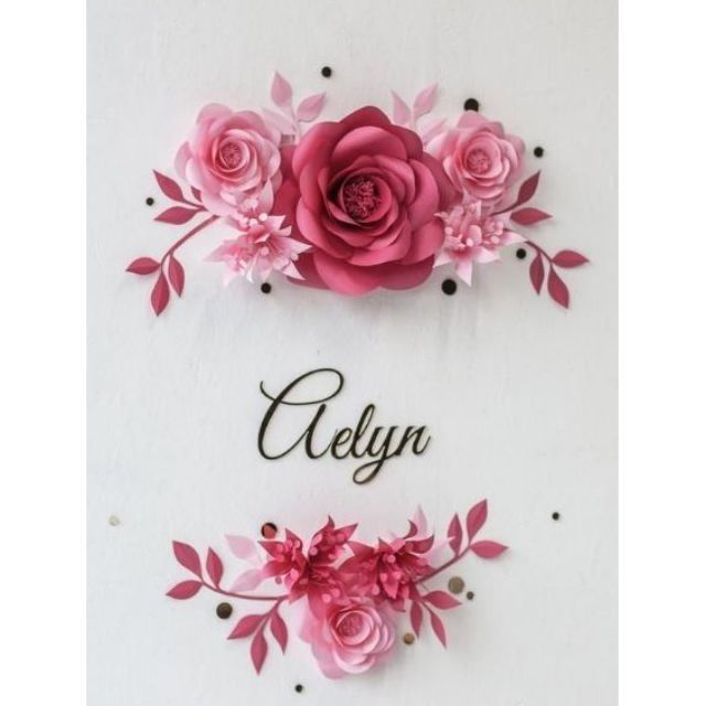 Set 9 hoa giấy backdrop