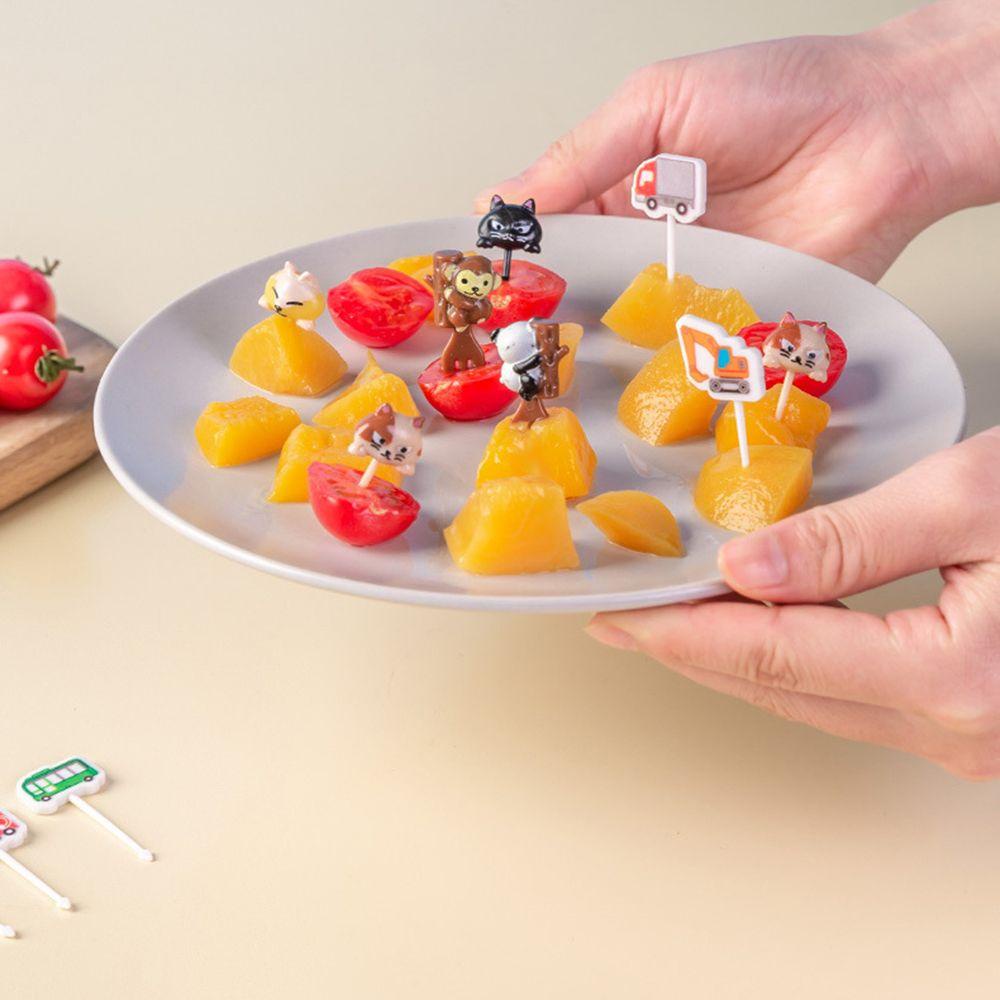 Set 12 Nĩa Ăn Trái Cây Hình Động Vật Hoạt Hình Mini