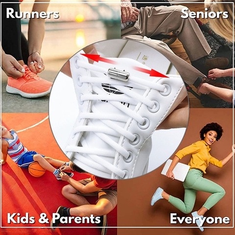 Dây Giày Thun Thể Thao Dây Giày Thun Không Dây Hình Bầu Dục Có Thể Buộc Dây Cho Giày Thể Thao