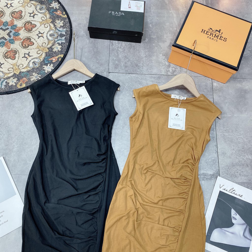 [Mã SKAMA06 giảm 8% tối đa 50K đơn 250K] Váy body xẻ Đùi , cụt tay 2 màu ( kèm ảnh thật, video ) | BigBuy360 - bigbuy360.vn