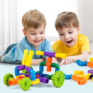 [144 CHI TIẾT] Xếp Hình Ống Nước và Bánh Xe 144 Chi Tiết Sáng Tạo Cho Trẻ