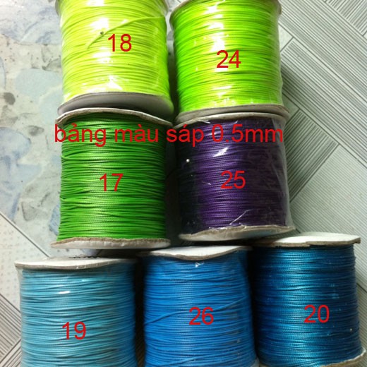 🍀🌺  Dây sáp 0.5mm dây cói Hàn Quốc waxed cord đan vòng tay macrame