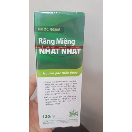 Nước ngậm Răng Miệng Nhất Nhất thơm miệng giảm đau nhức răng sưng lợi (120ml) - Đông Anh Pharmart