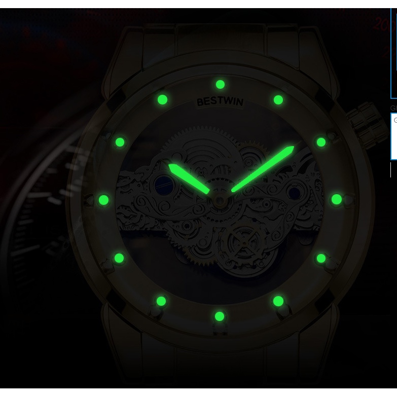 [Mẫu Độc] Đồng Hồ Nam Bestwin Giả Cơ  Trong Suốt, Chống Nước Chống Xước, Đẳng Cấp Thời Trang,Chạy Hai Kim | BigBuy360 - bigbuy360.vn