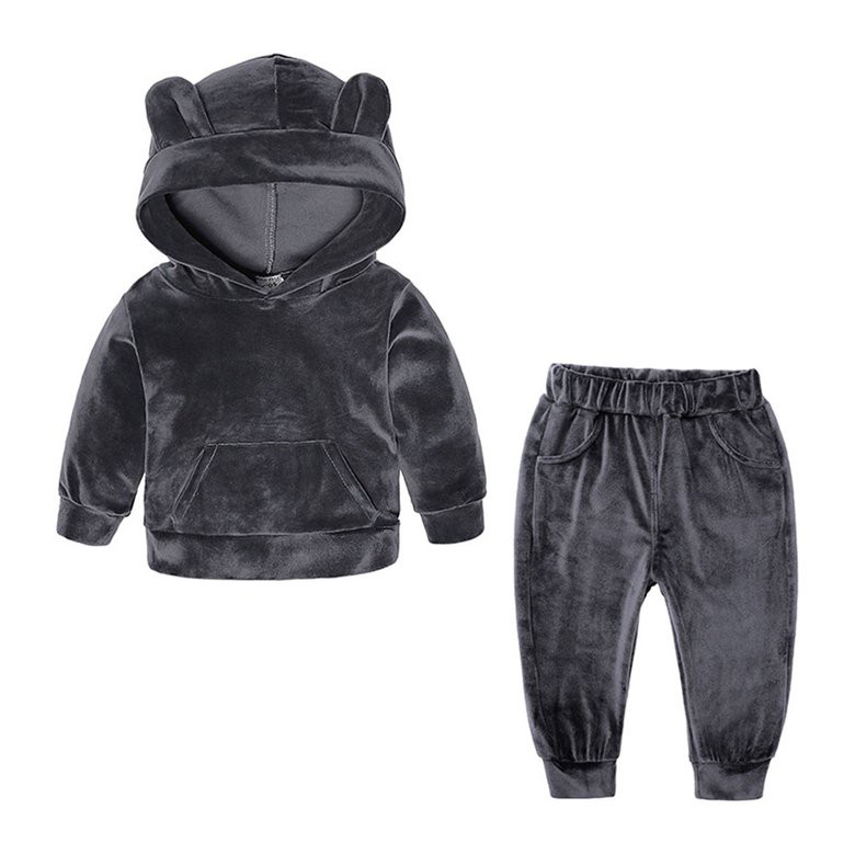 Set Áo Hoodies Tay Dài + Quần Dài Cho Bé Trai