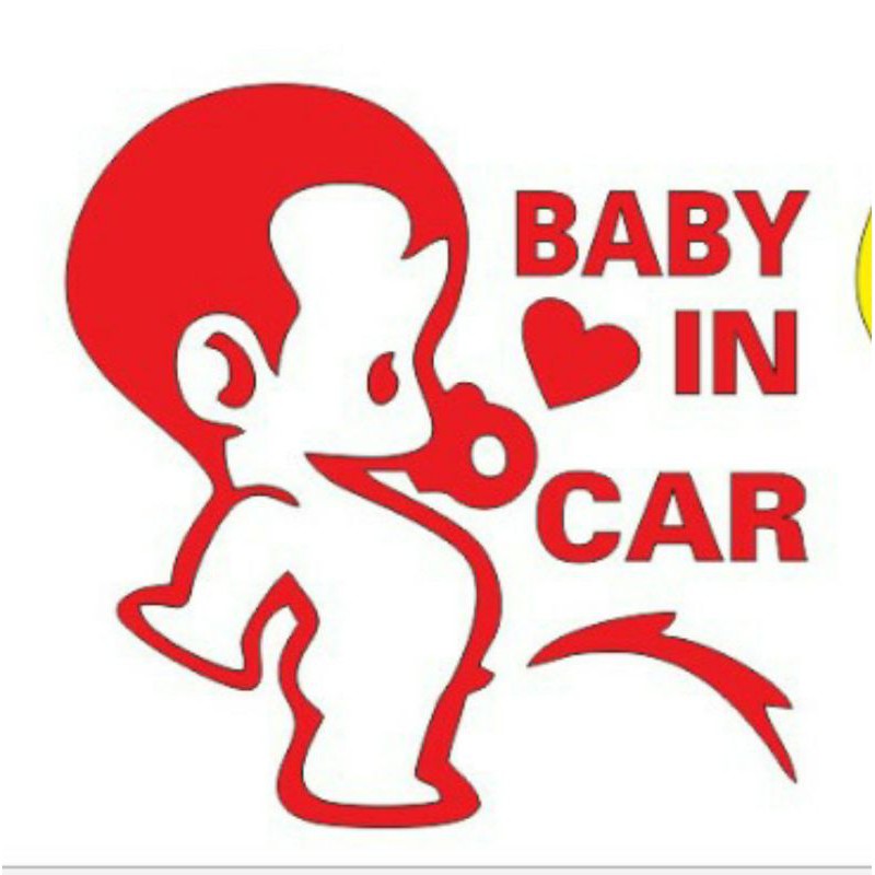 Tem baby in car dán xe