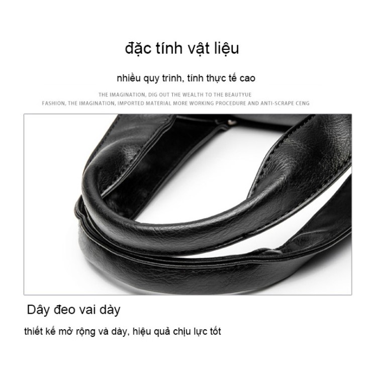 Túi đeo vai nam thời trang Leather BlackMan - Home and Garden