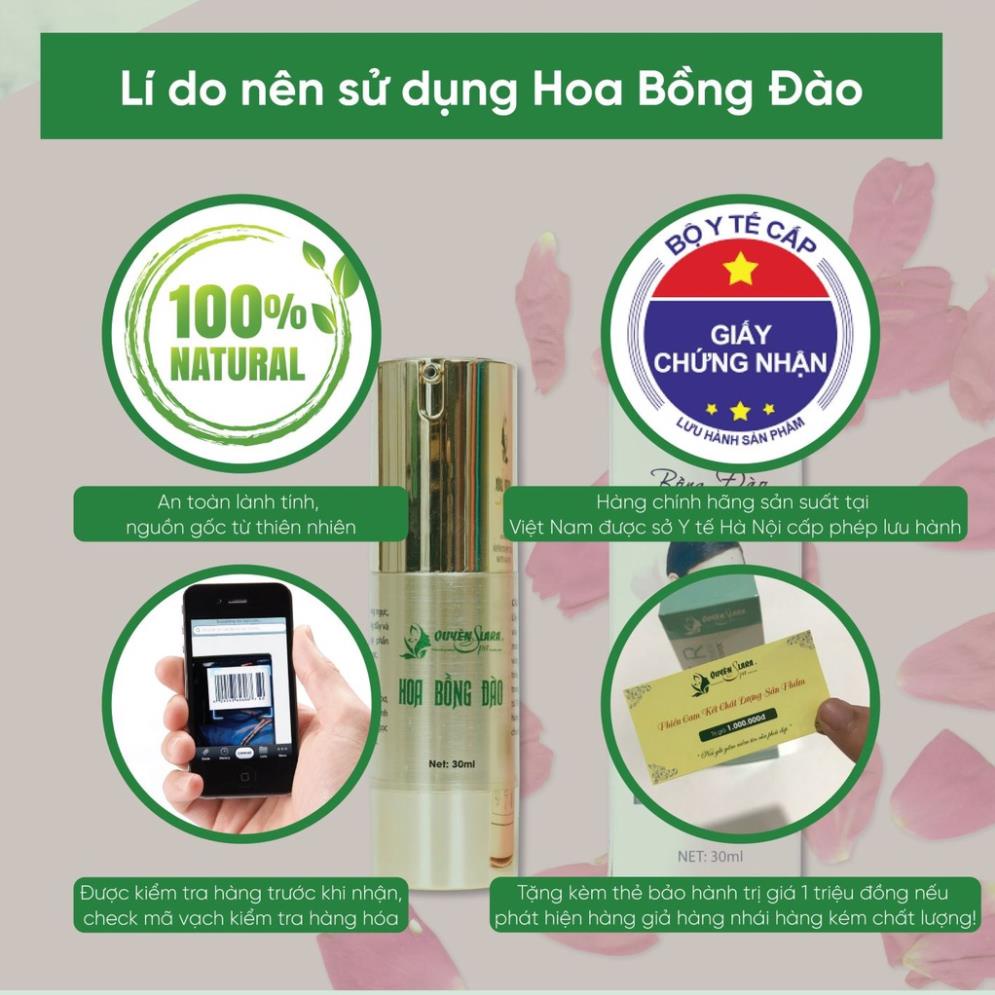 Tinh Dầu tăng Kích Thước Vòng 1,Nở Ngực Hoa Bồng Đào QUYÊN LARA (Tăng Từ 4-7cm Sau 1 Liệu Trình) - Hàng Chính Hãng 30ml