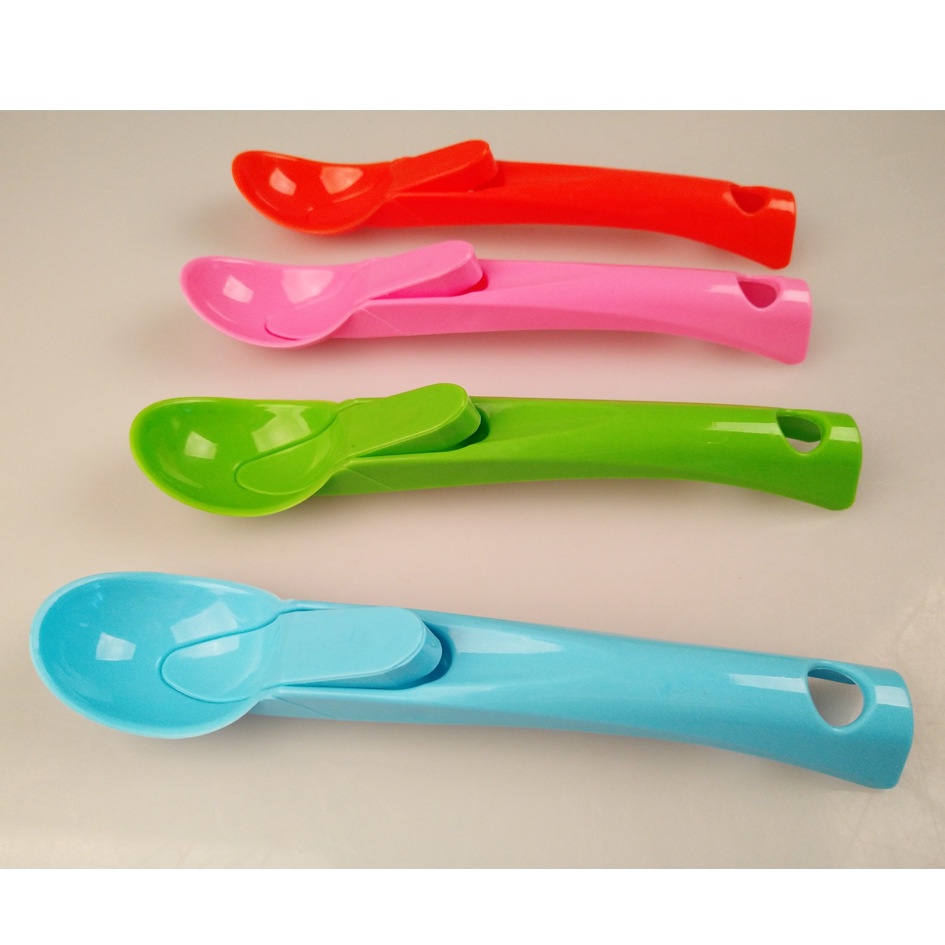 2 Cái!!Muỗng Múc Kem / Trái Cây Chất Liệu Nhựa Co Giãn Tiện Dụng