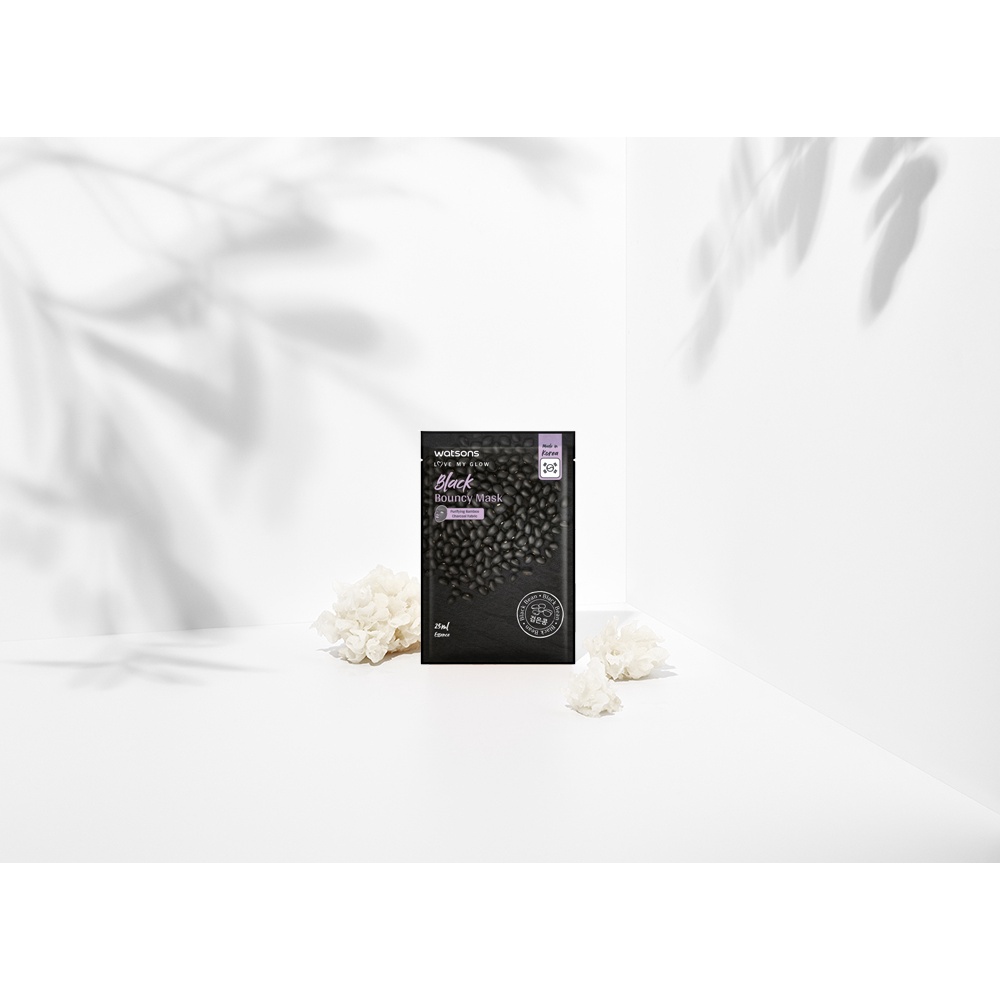 Mặt Nạ Watsons Black Bouncy Mask Black Bean Giúp Da Căng Mịn 25ml