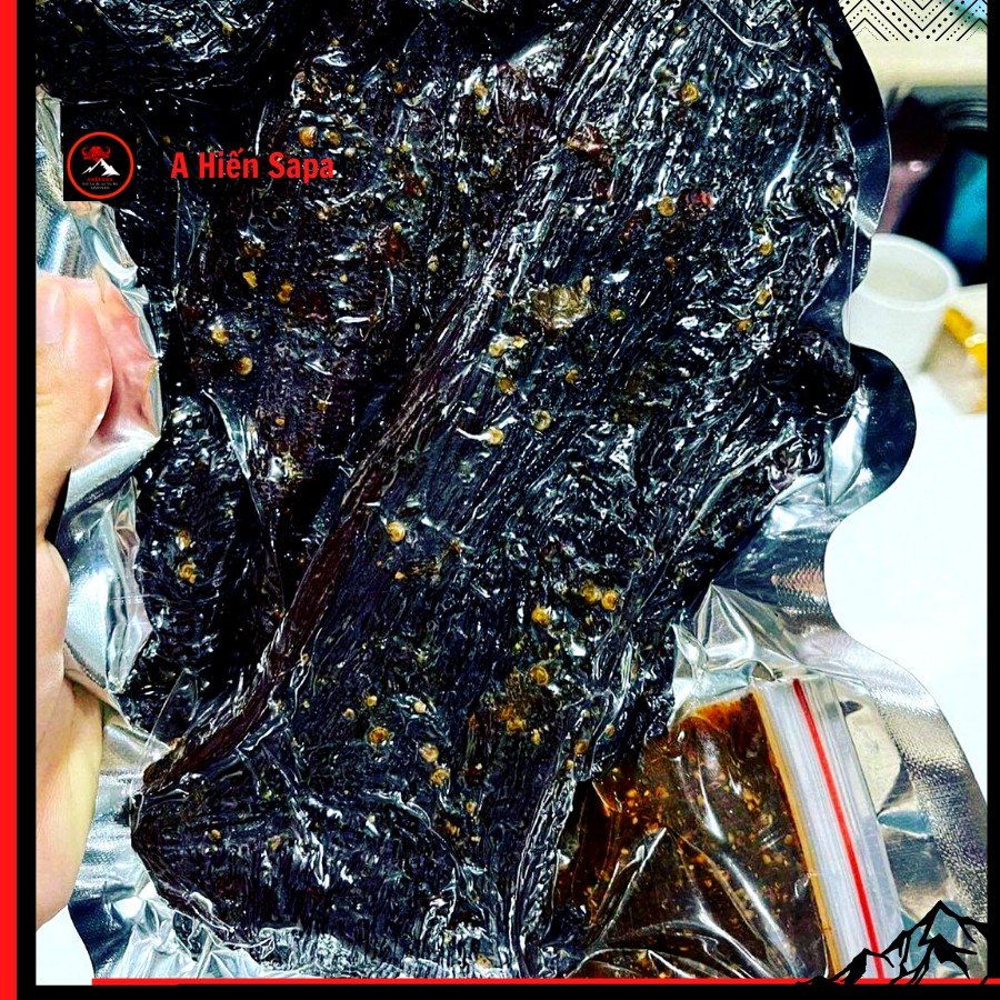 Thịt trâu gác bếp Tây Bắc A Hiến Sapa gói 500g và 1 kg kèm 2 loại chẳm chéo và mắc khén | BigBuy360 - bigbuy360.vn