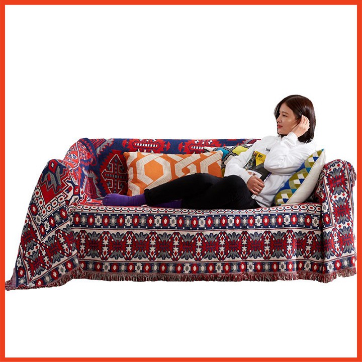 [HOT] Thảm Sofa, Thảm Trang Trí Thổ Cẩm Cotton Fabric 90*90