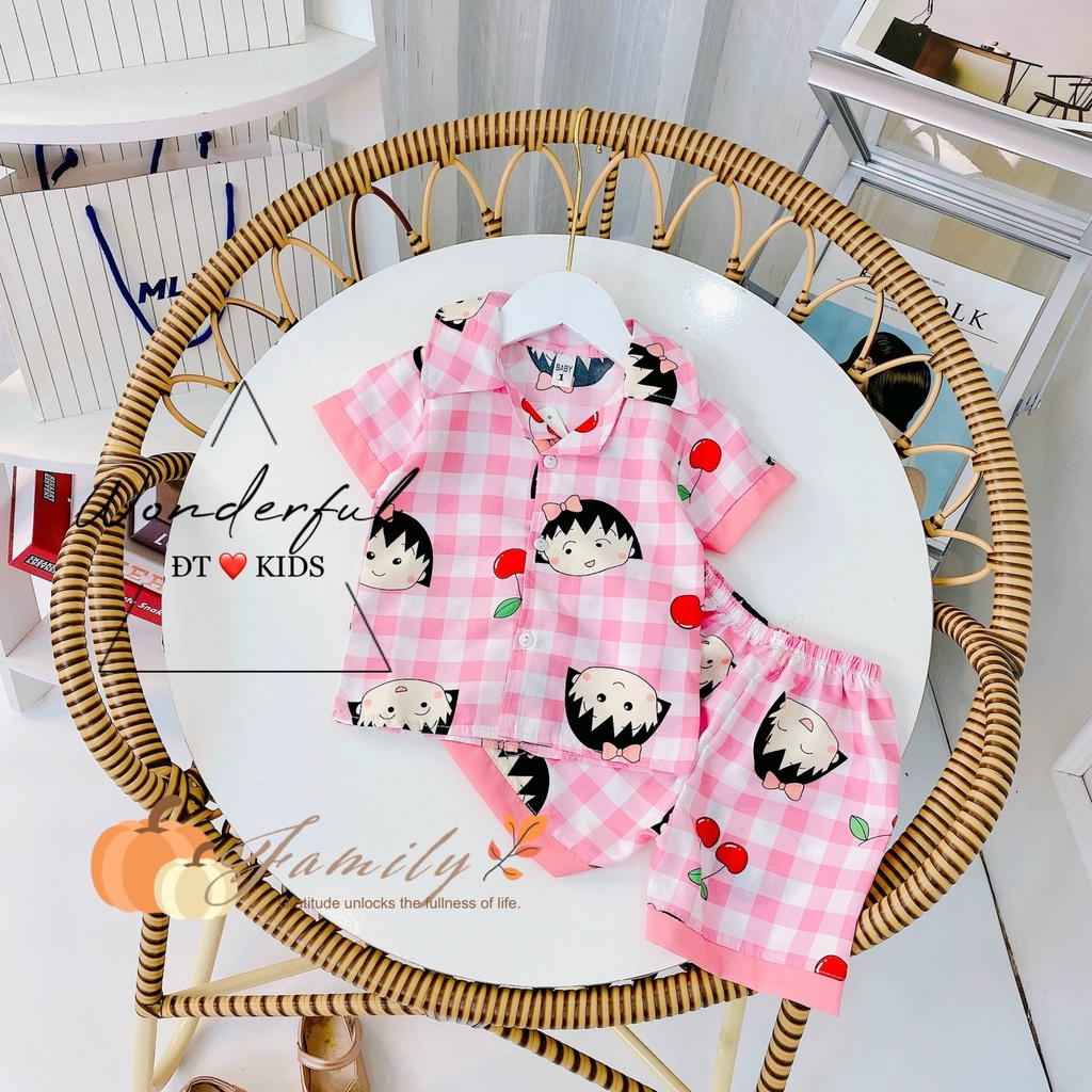 XẢ HÀNG Bộ pizama kate đùi cho bé gái / Đồ bộ bé gái