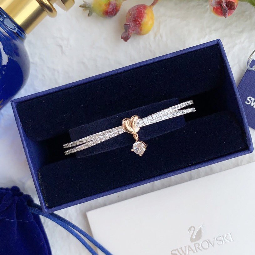 Vòng Tay Tình Yêu Bằng Bạc S925 Màu Trắng Vàng 5516544