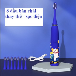 BÀN CHẢI ĐIỆN CAO CẤP CHO BÉ ( 8 ĐẦU BÀN CHẢI THAY THẾ)