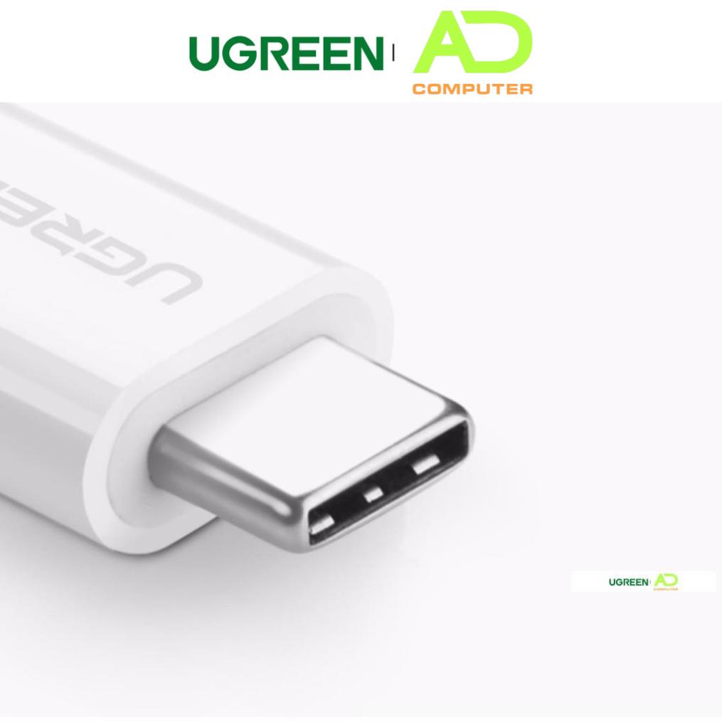 Đầu chuyển Micro USB sang USB type C, kích thước 18*13*6,6mm UGREEN US157